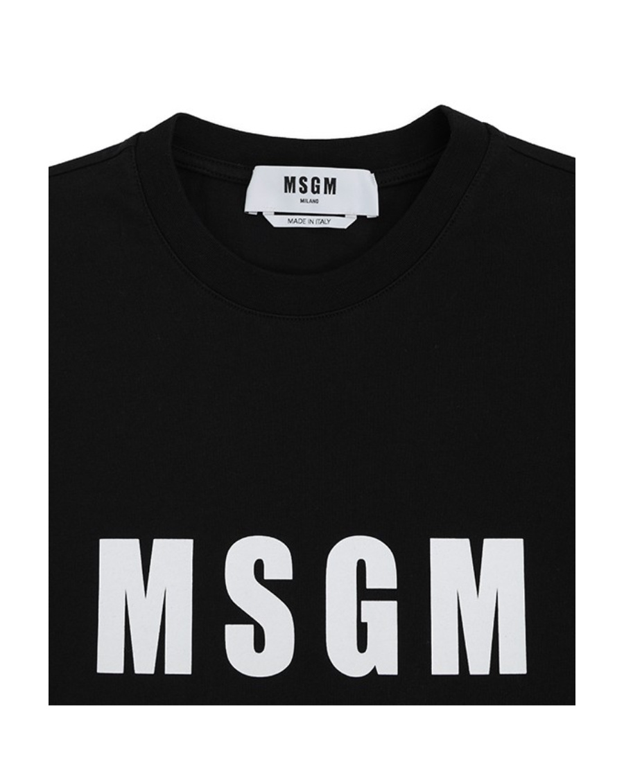 Msgm Logo Short-sleeved T-shirt In Black