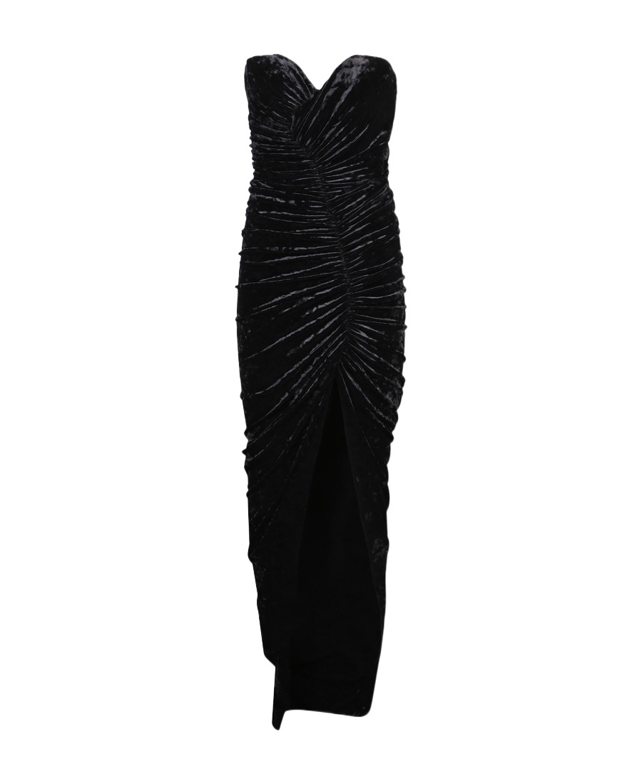 ALEXANDRE VAUTHIER CRUSHED VELVET MAXI DRESS
