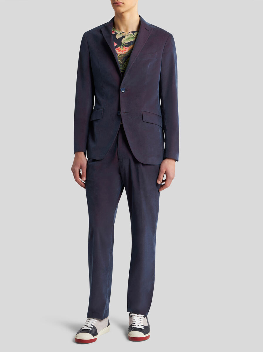 Etro Tailored Velvet Trousers In Black