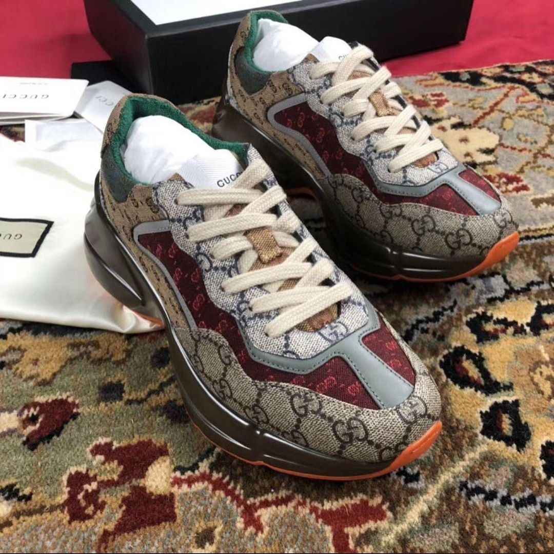 Gucci Gg Rhyton Low-top Sneakers In Multicolor