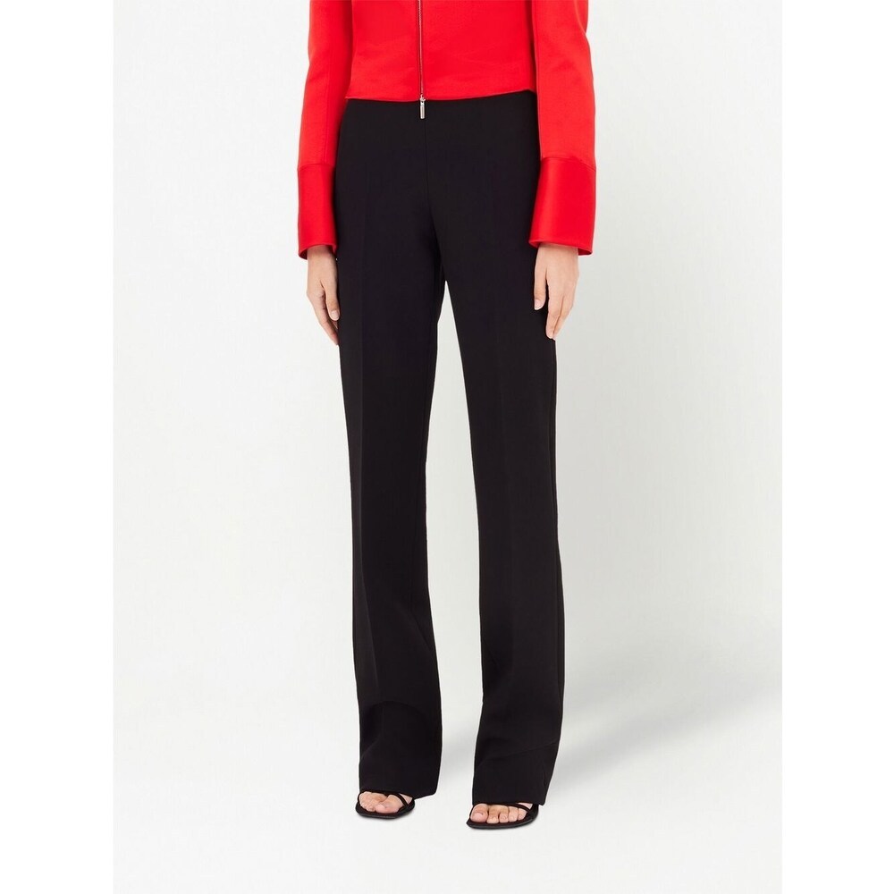 Ferragamo Straight With Pleat Pants In Black