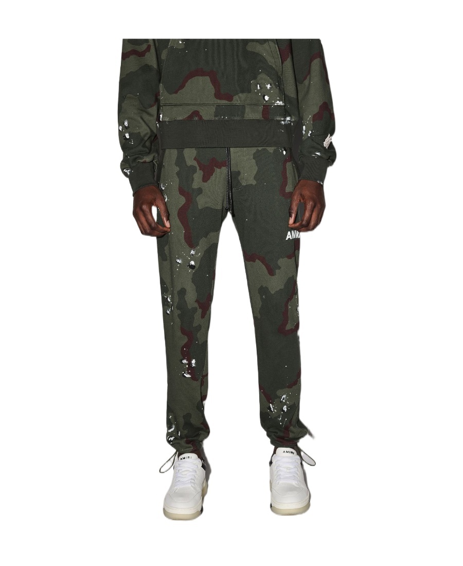 Amiri Camouflage-print Track Pants In Black