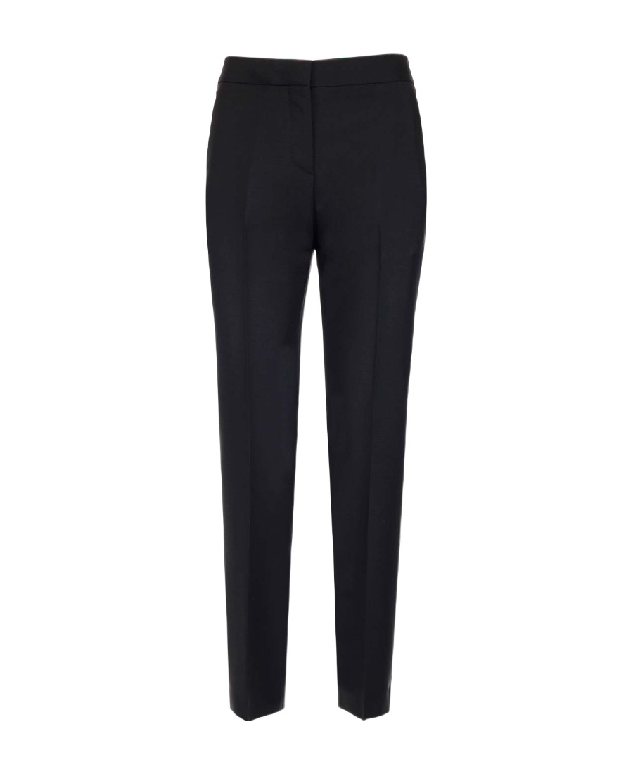 Burberry Mohair Wool Tailored Trousers In Black