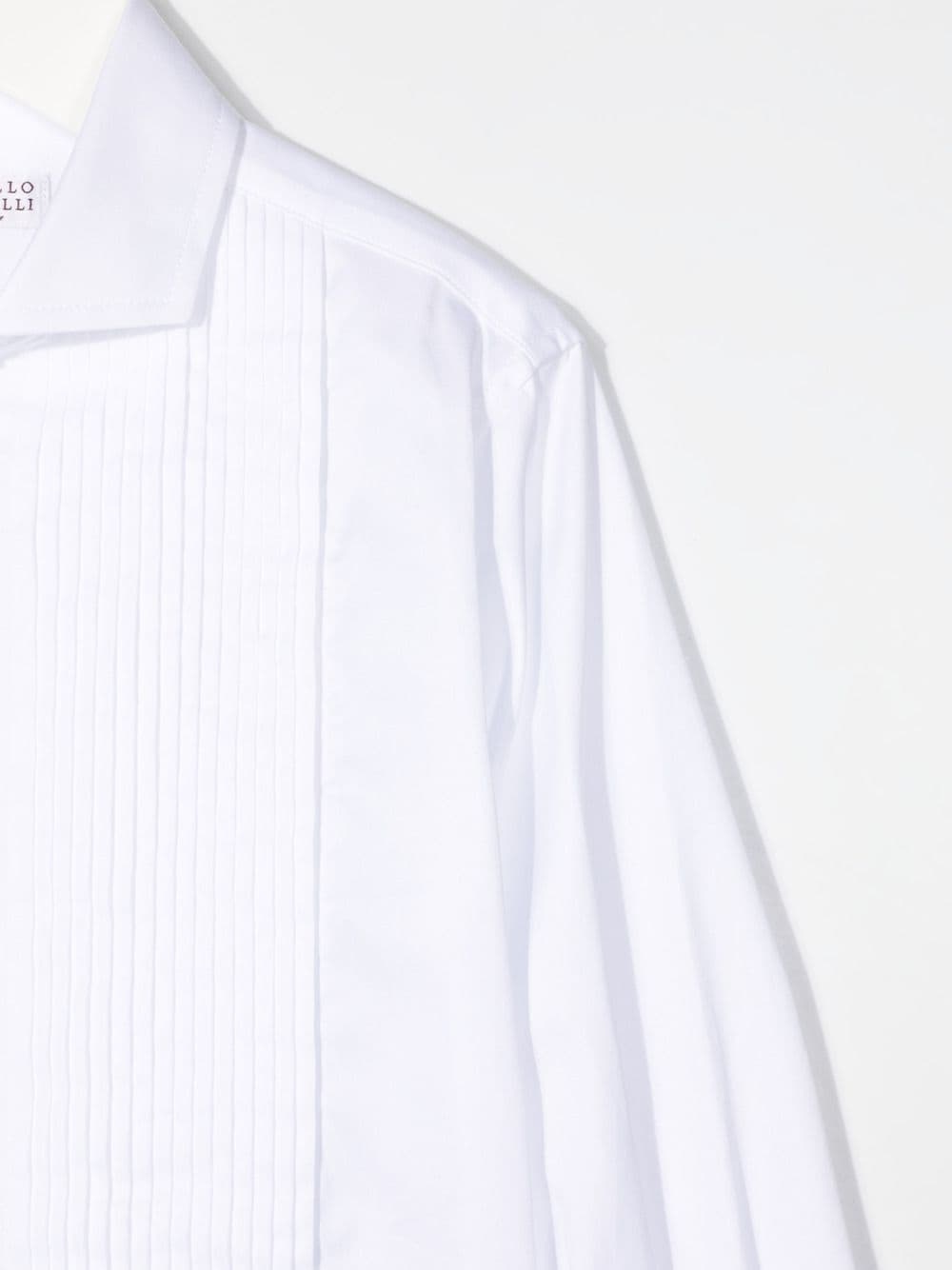 Brunello Cucinelli Cotton Tuxedo Shirt In White