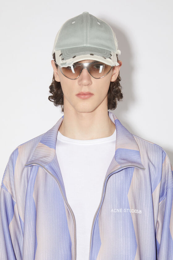 Shop Acne Studios Metal Frame Sunglasses In Gray
