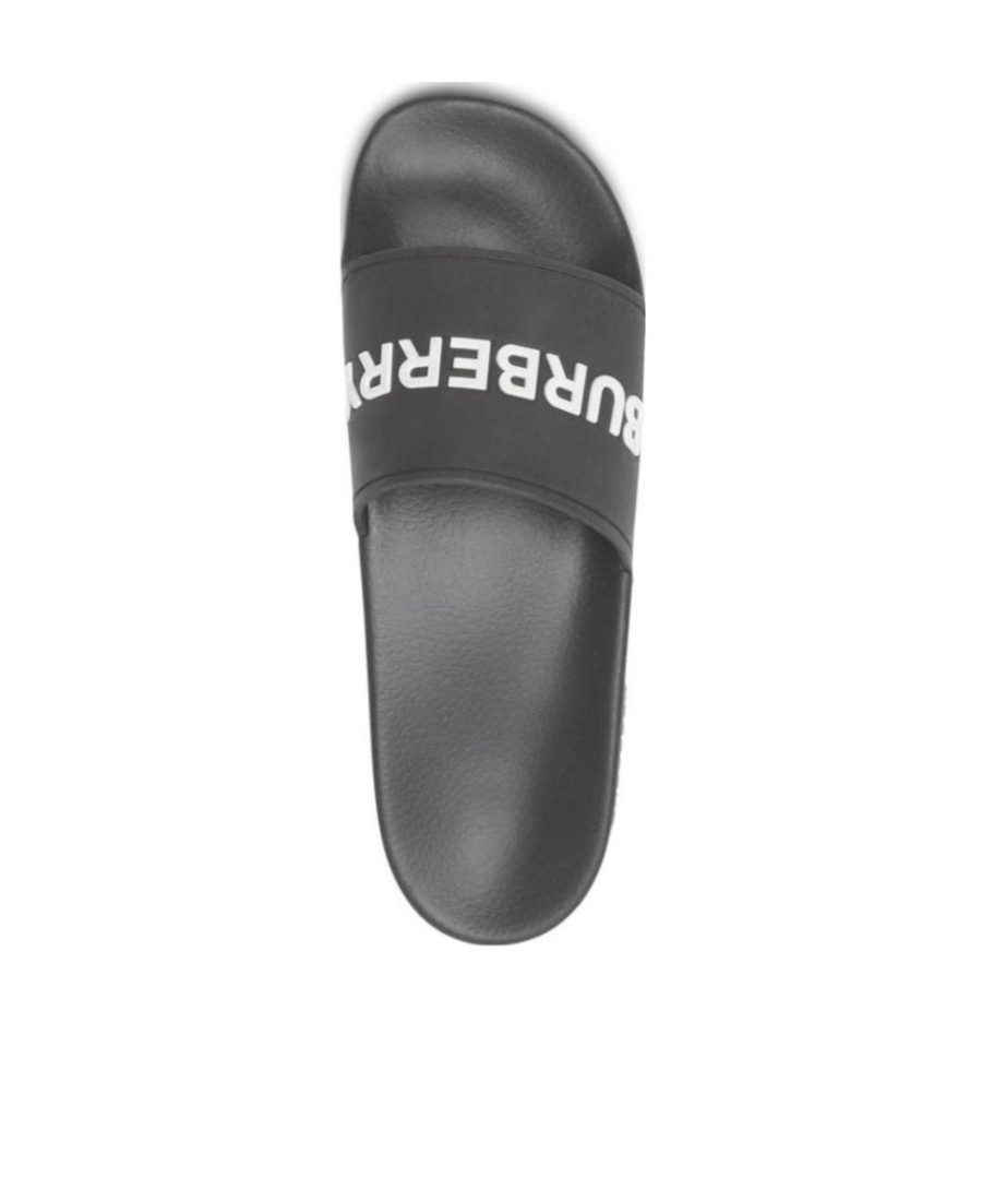 Shop Burberry Kingdom Print Slides In Gray