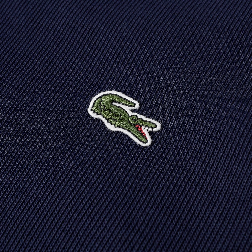 Lacoste Cotton Fleece Half Zip Pullover In Black