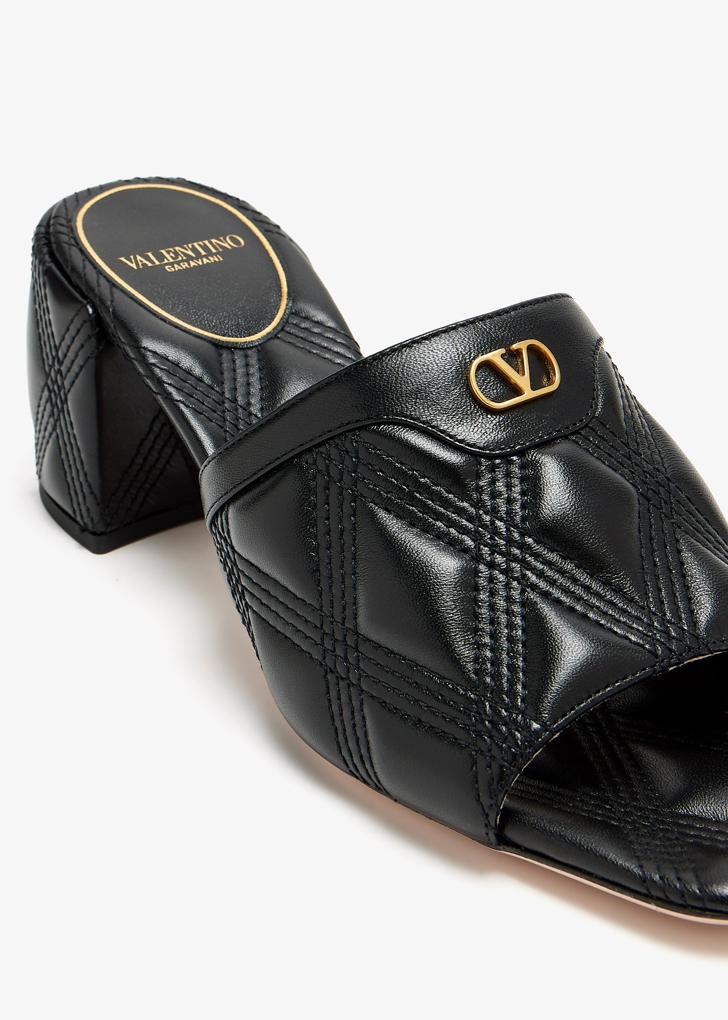 Valentino Open-toed High-heeled Sandals In Black