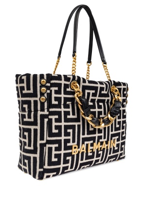 Balmain 1945 Soft Pb-monogrammed Jacquard Canvas Tote Bag