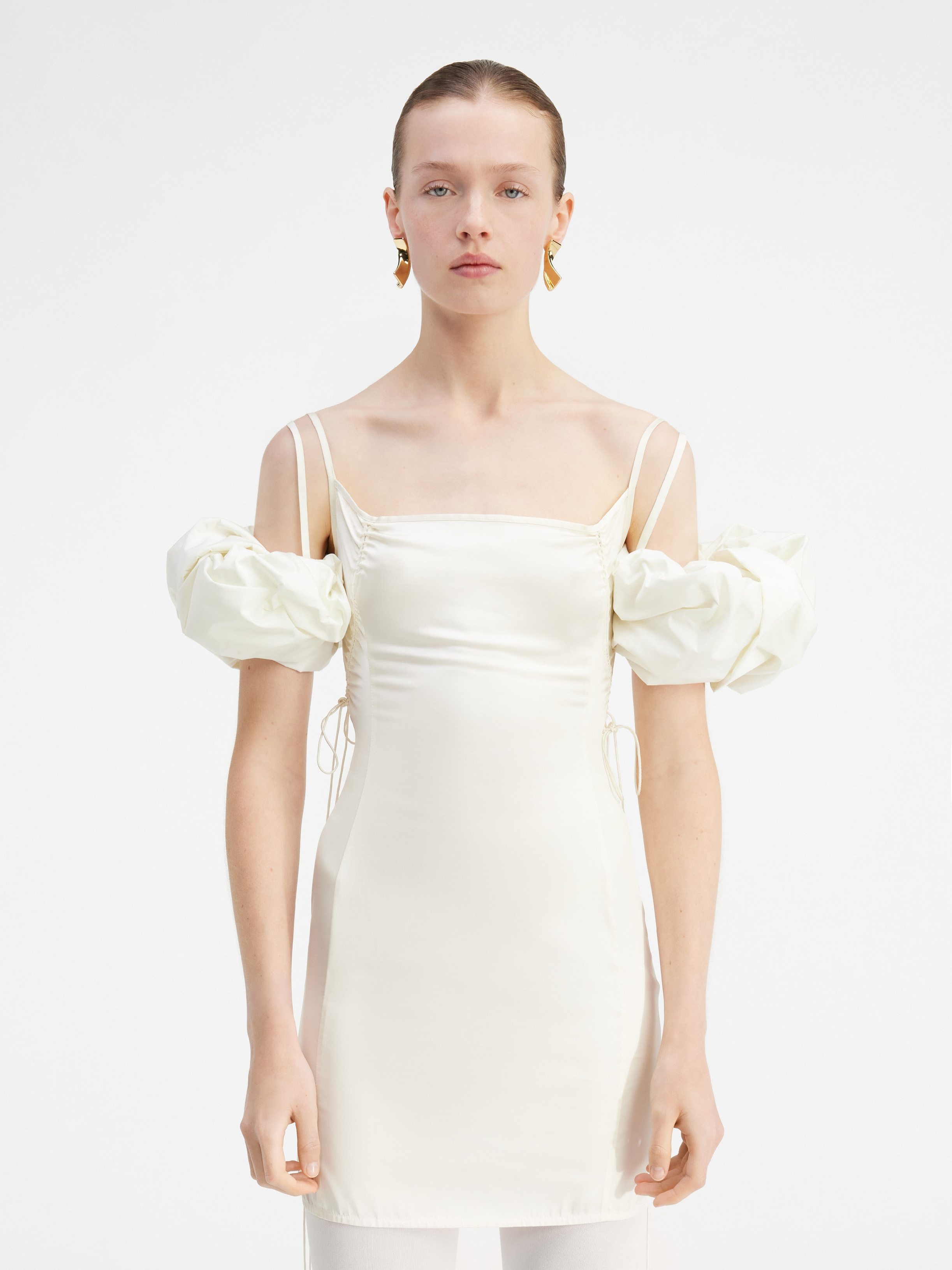 Jacquemus La Mini Robe Chouchou Minidress In White