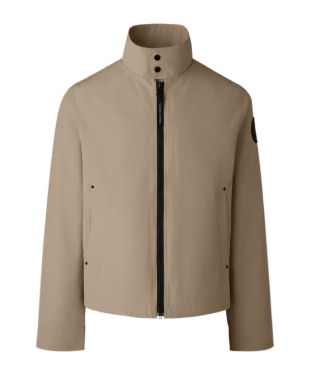 Shop Canada Goose Logo Patch Zip-up Jacket In Nude