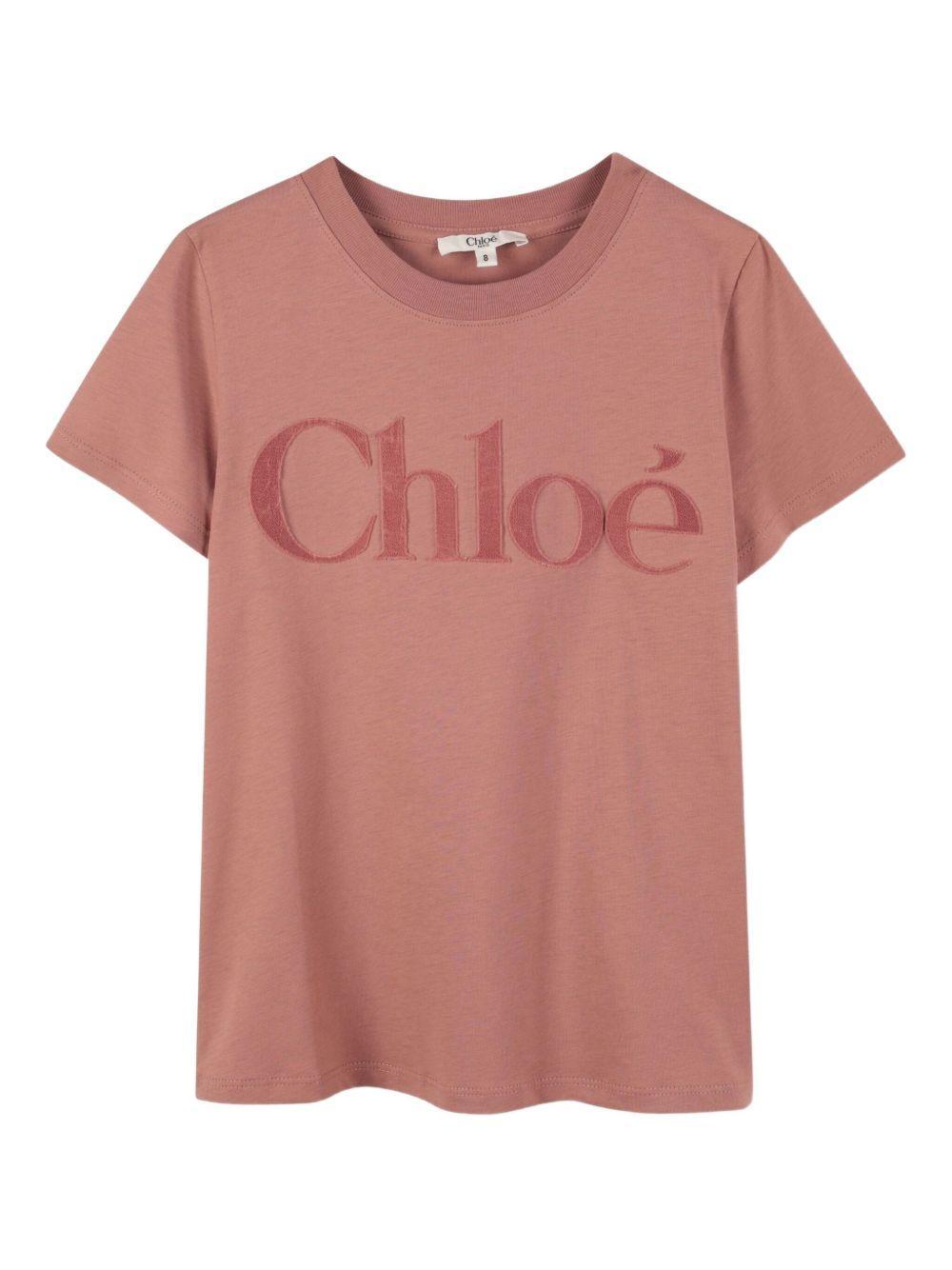 Chloé Kids' Short-sleeved T-shirt In Brown