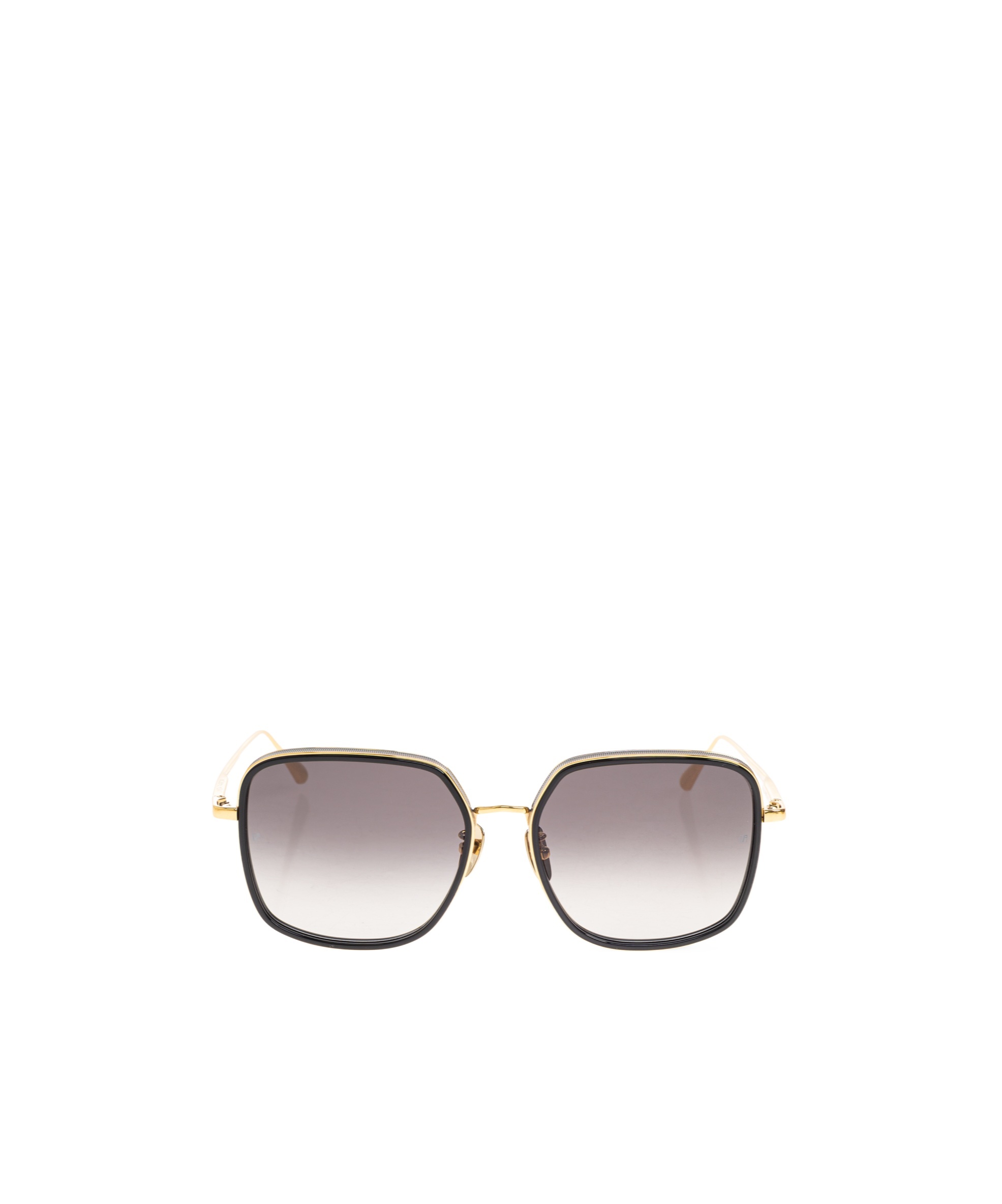 Linda Farrow Gold-frame Squared Sunglasses In Black
