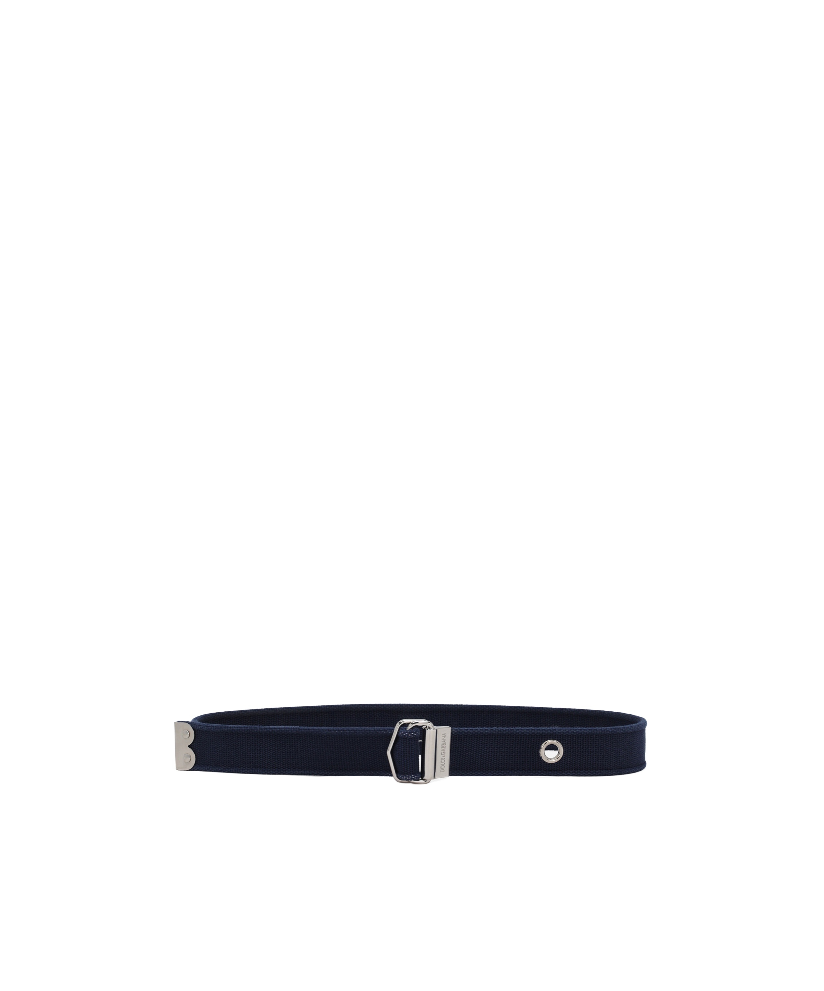 Dolce & Gabbana Logo-print Buckled Belt In Black