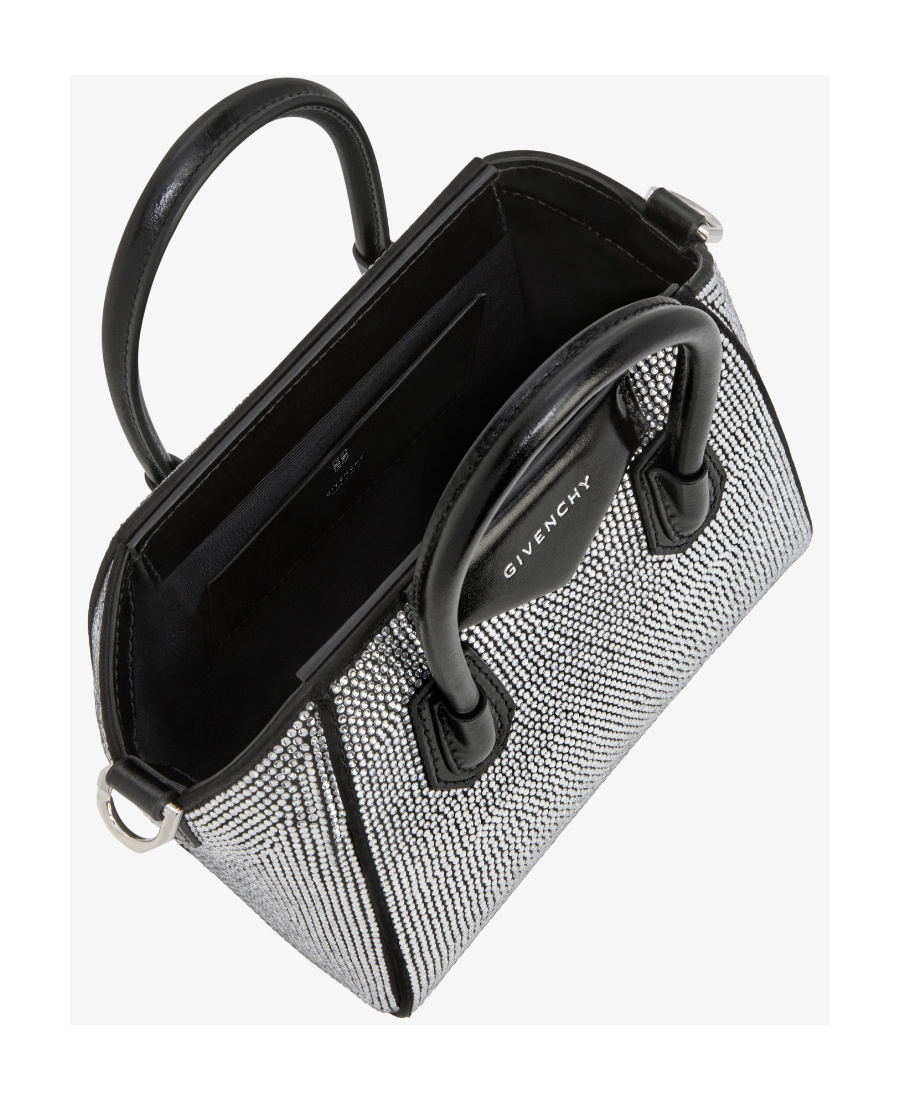 Givenchy Antigona Embellished Top Handle Bag In Black