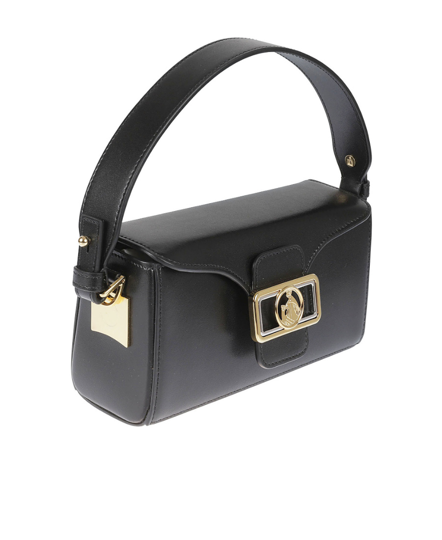 Shop Lanvin Logo Shoulder Bag In Black