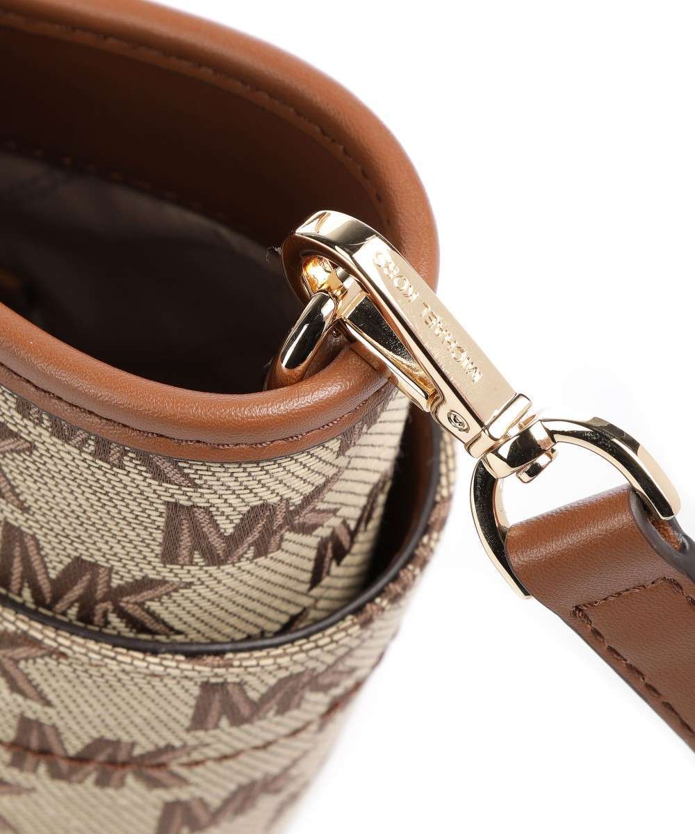 Michael Kors Maeve Monogram-pattern Handbag In Nude