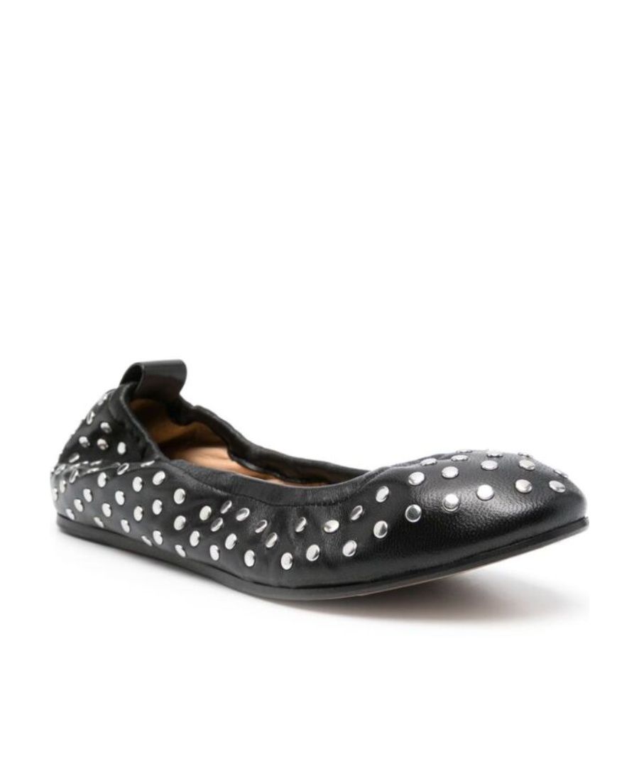 Isabel Marant Belna Studded Leather Ballerina Flats In Black