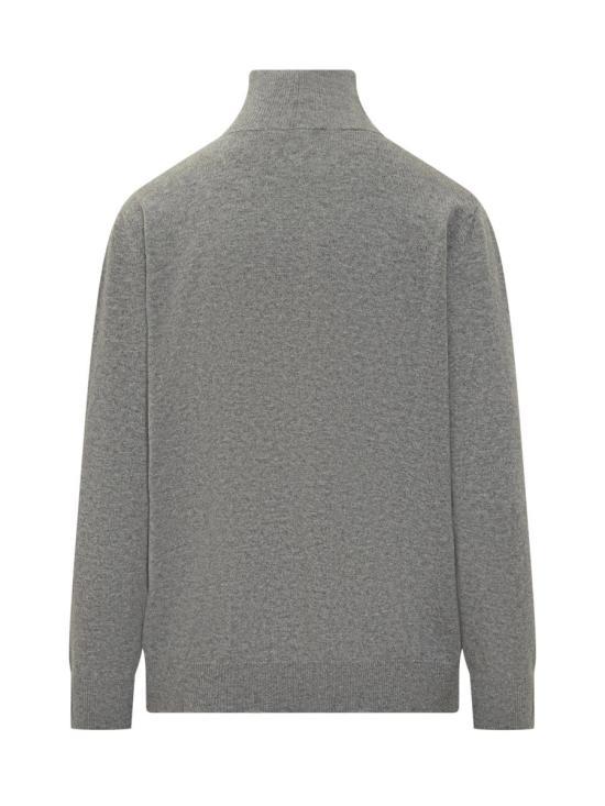 Fabiana Filippi Turtleneck Long-sleeved Sweater In Gray