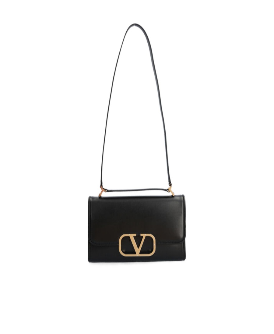 VALENTINO GARAVANI VALENTINO VLOGO PLAQUE FOLDOVER TOP SHOULDER BAG
