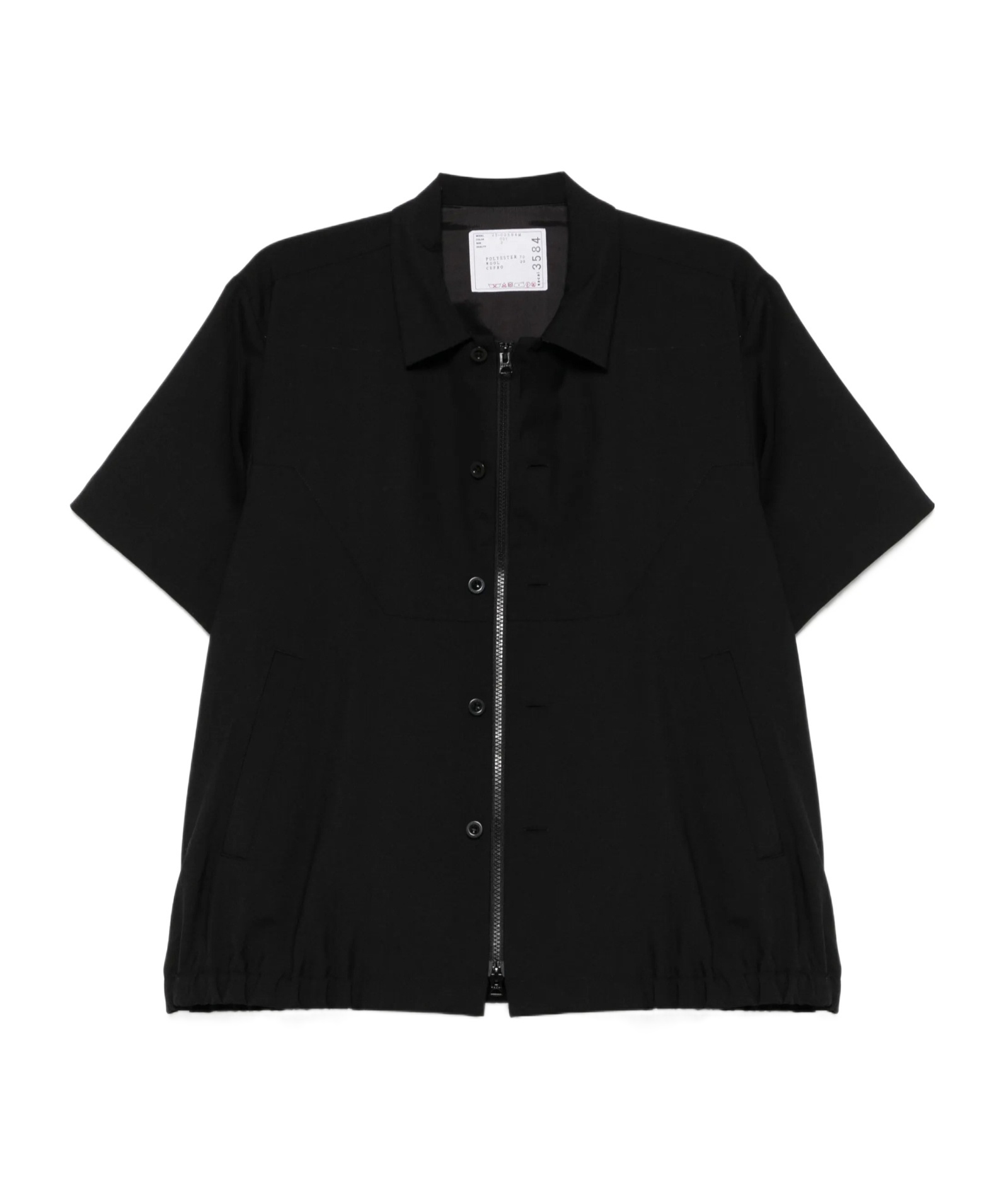 Sacai Long Sleeve Shirt In Black