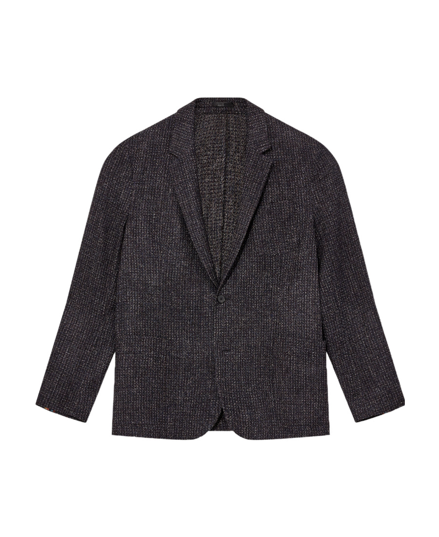 Shop Paul Smith Single-breasted Bouclé Blazer In Black