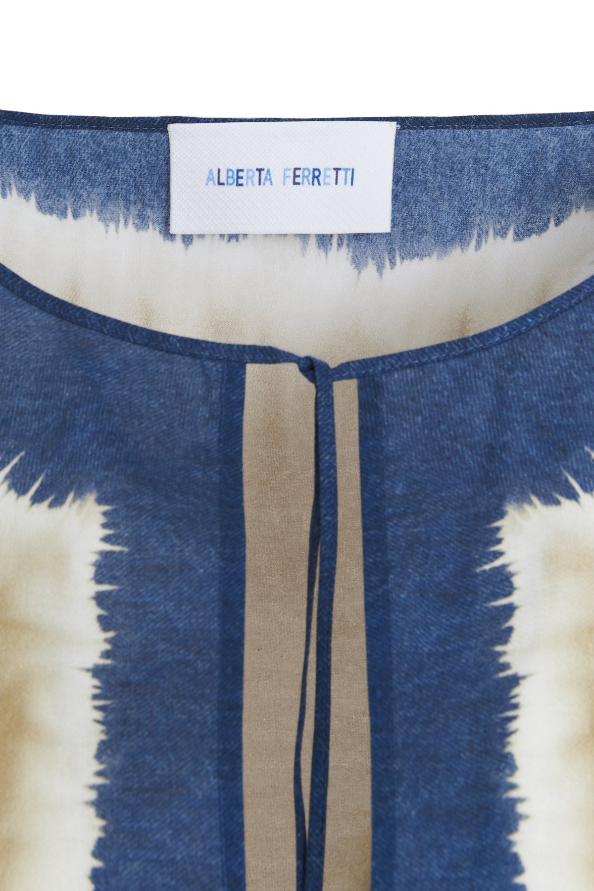 Shop Alberta Ferretti A Printed Dress In Blue