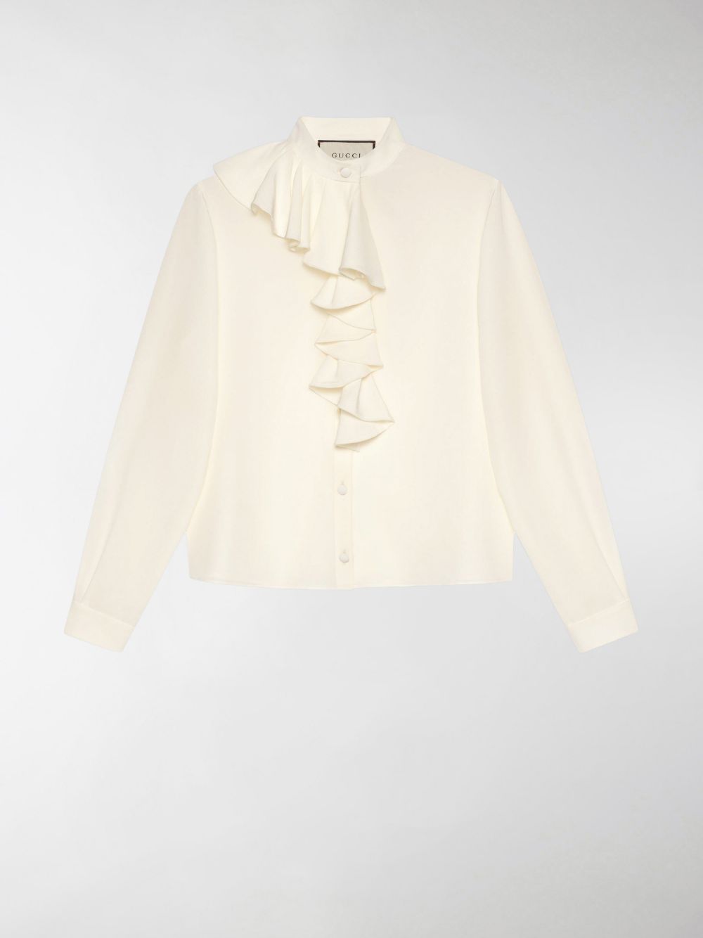 Gucci Crêpe De Chine Ruffle Blouse