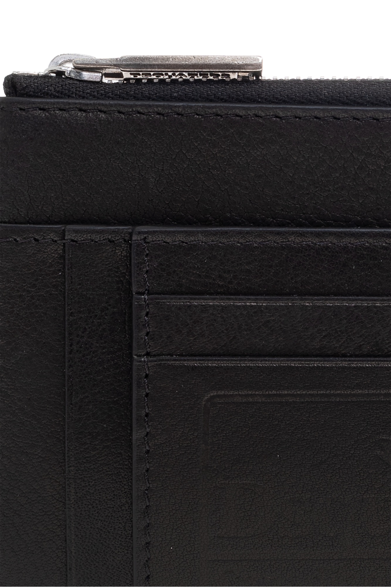 Dsquared2 Zip-fastening Logo Cardholder In Black