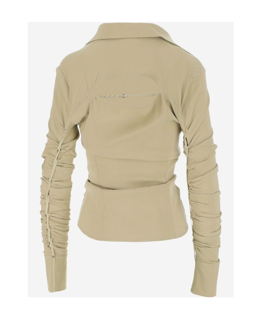 Jacquemus V-neck Long-sleeve Cardigan In Nude