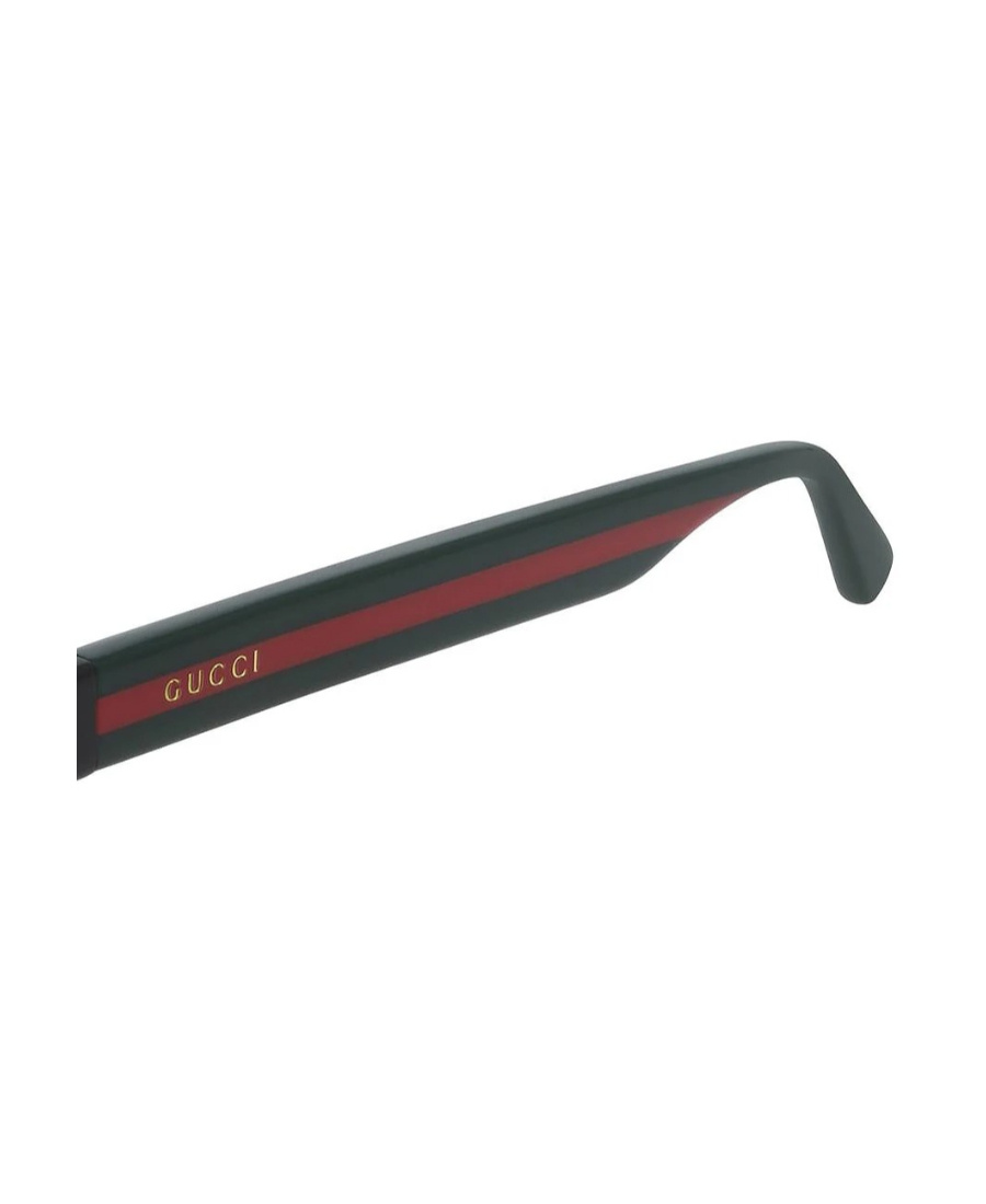 Gucci Web Detail Rectangular-frame Glasses
