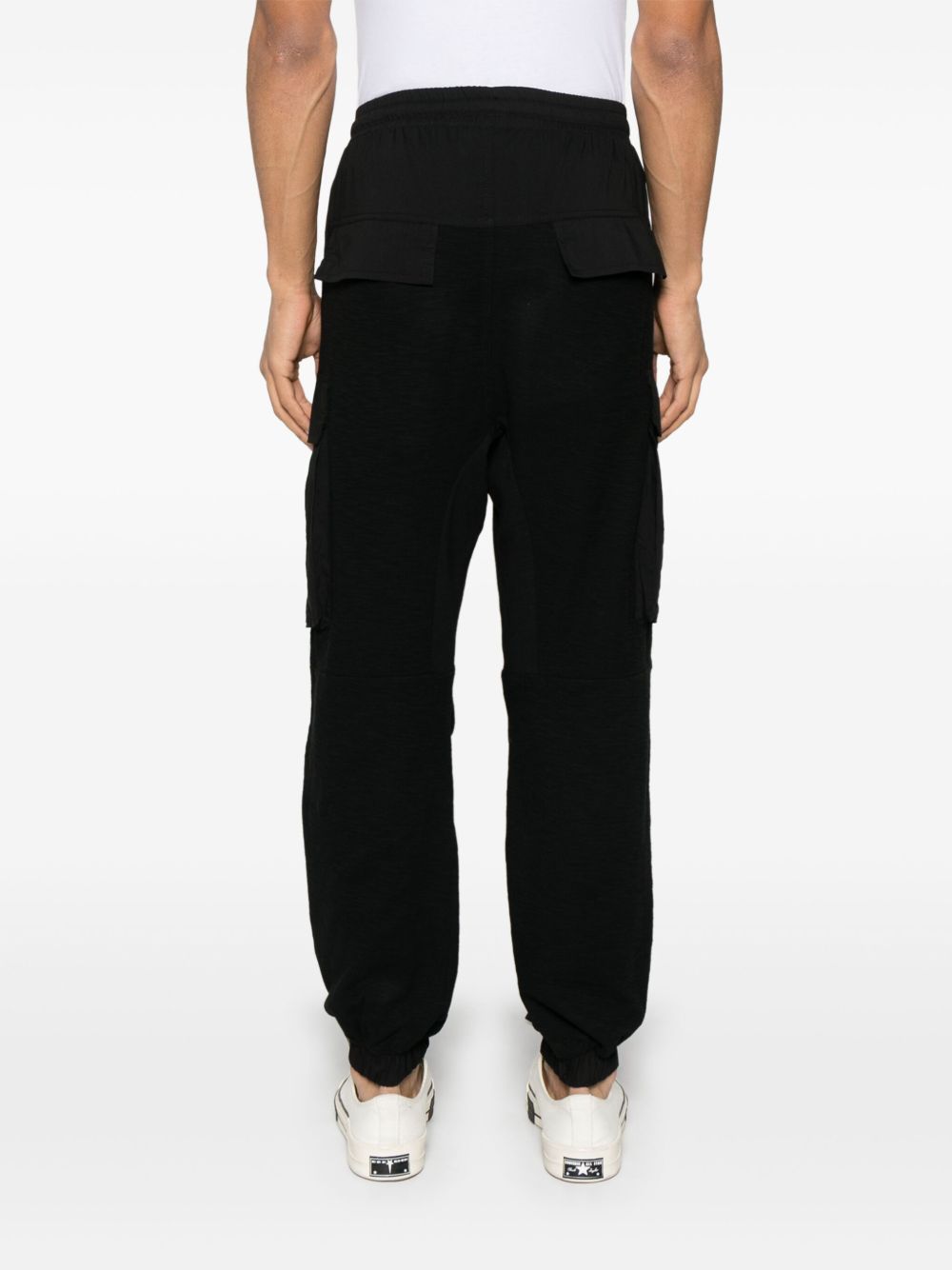 Thom Krom Black Trousers With Elasticated Drawstring Waistband In Black