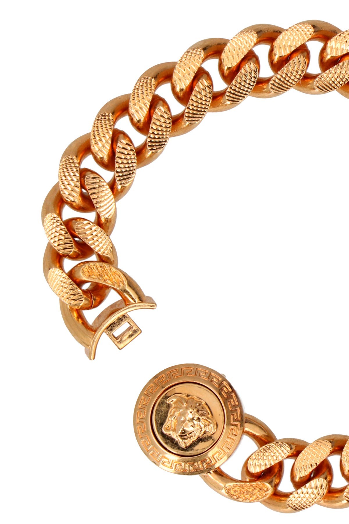 Versace Logo Bracelet In Black