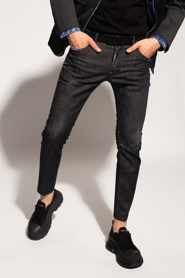 Dsquared2 Distressed-effect Skinny Jeans In Black
