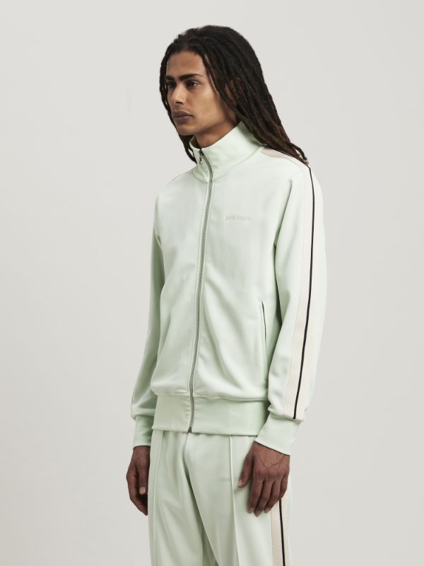 Palm Angels Classic Logo Tech Zip Track Jacket In White