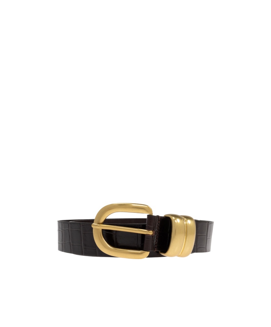 Shop By Malene Birger Leather Belt In Black