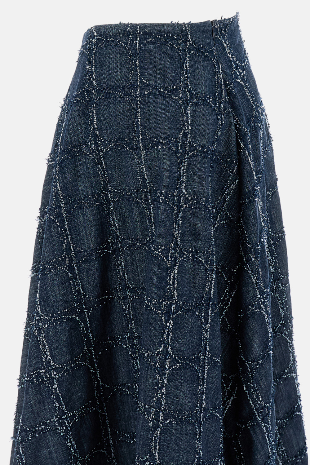 Stefano Mortari Wide Denim Skirt In Black