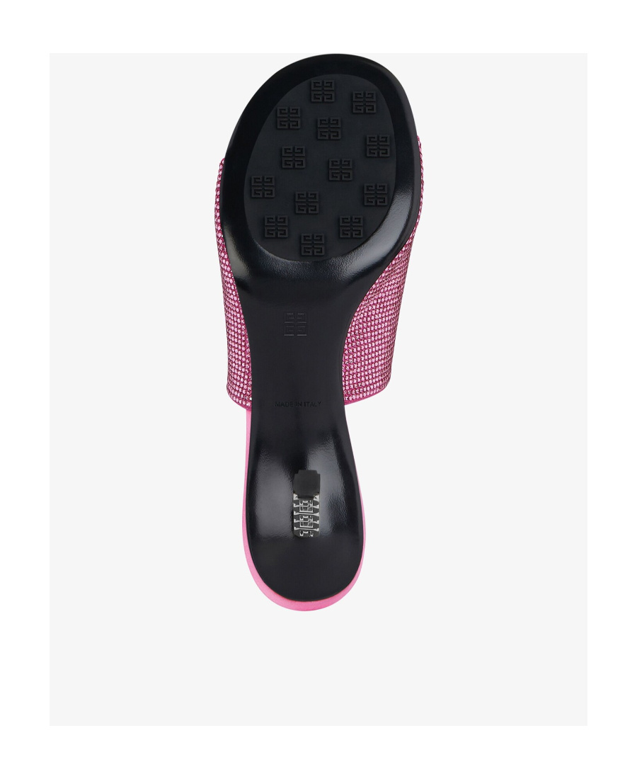 Givenchy Slim G-cube Crystal Embellished Slide Sandal In Pink