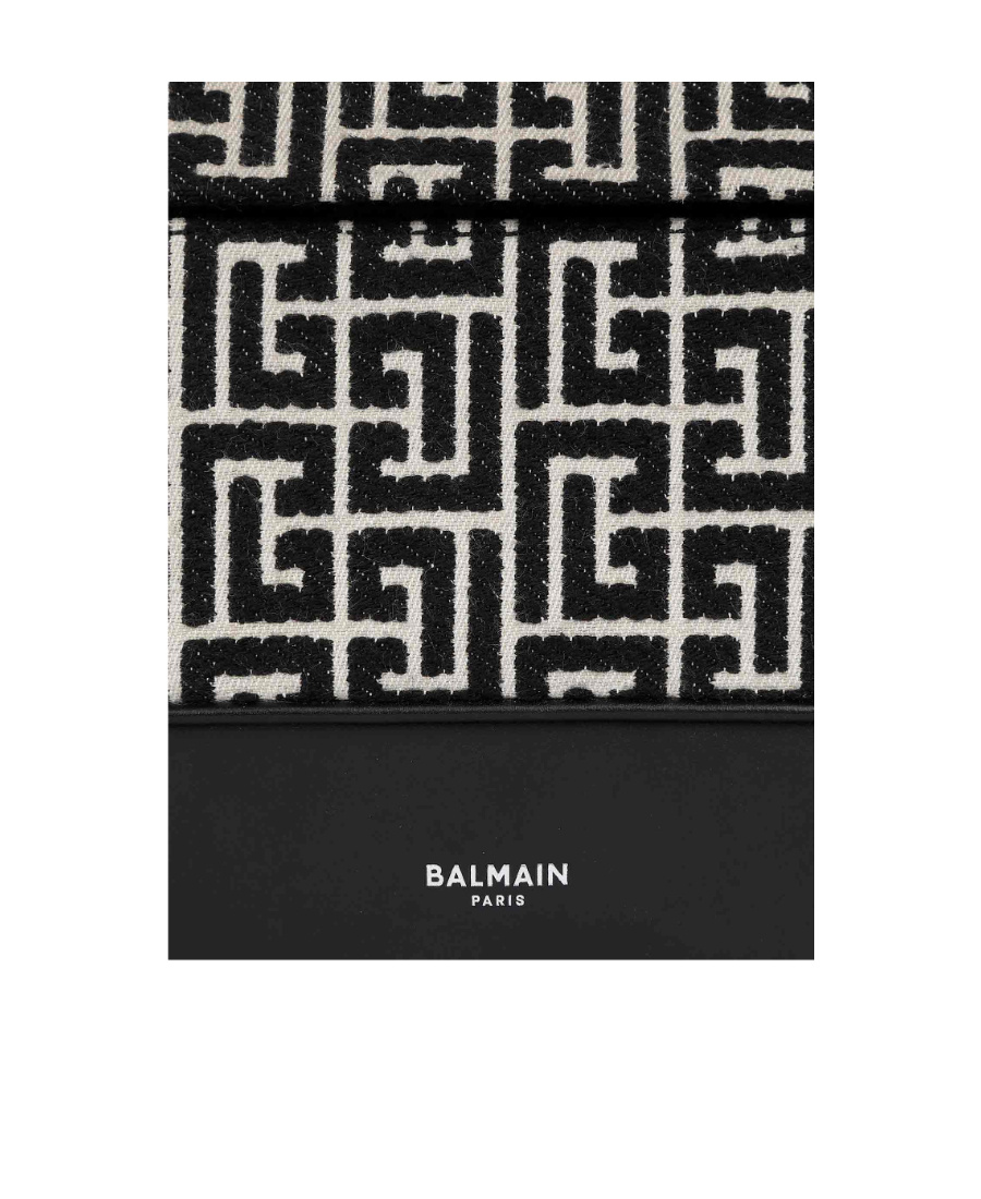 Balmain All-over Logo-pattern Backpack In Black