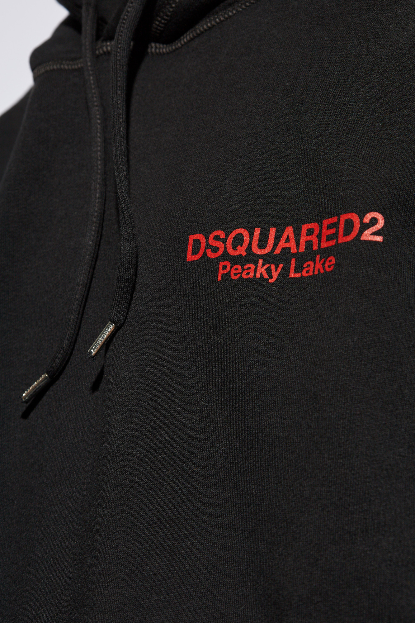Dsquared2 Logo-print Drawstring Hoodie In Black