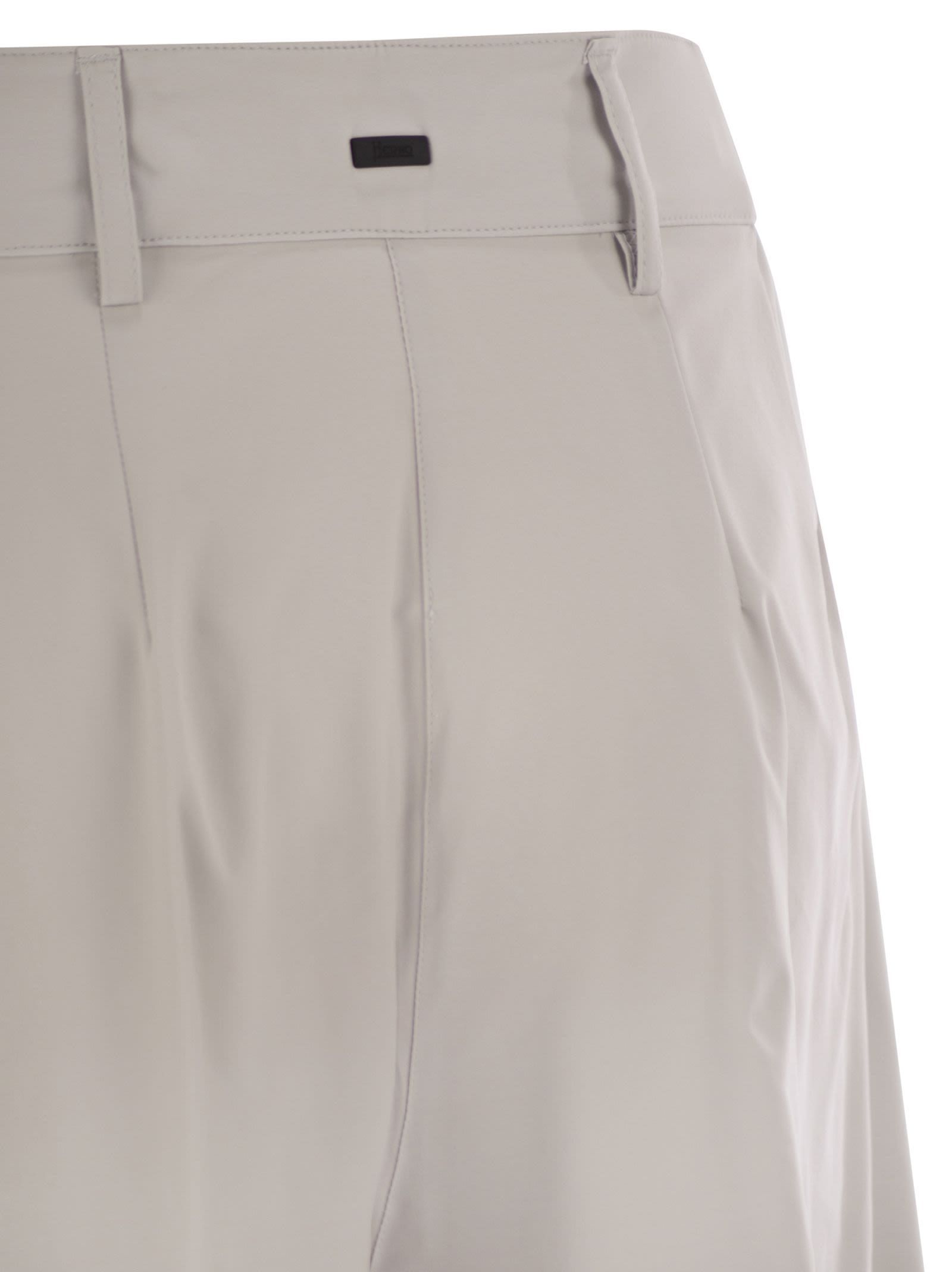 Herno Women Nylon Skirt Trousers In Gray