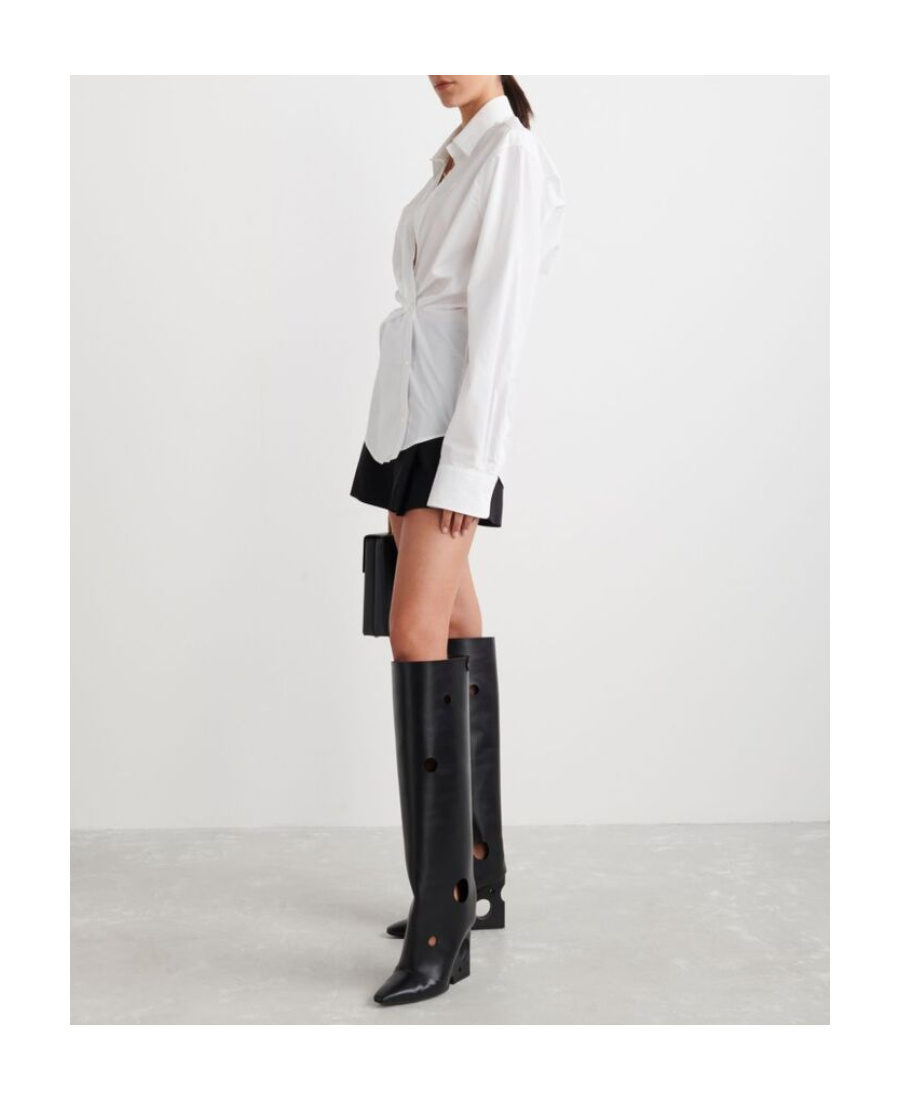 Off-white Poplin Wrap Shirt White White In Yellow