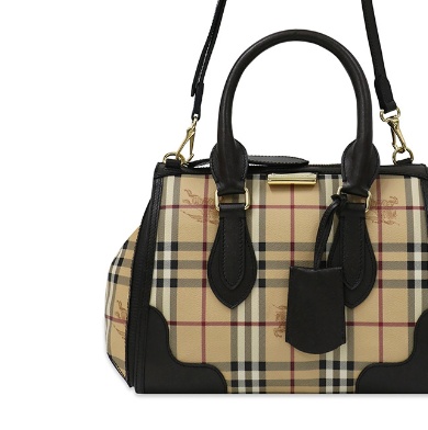 BURBERRY LOGO CHECKERED HANDBAG