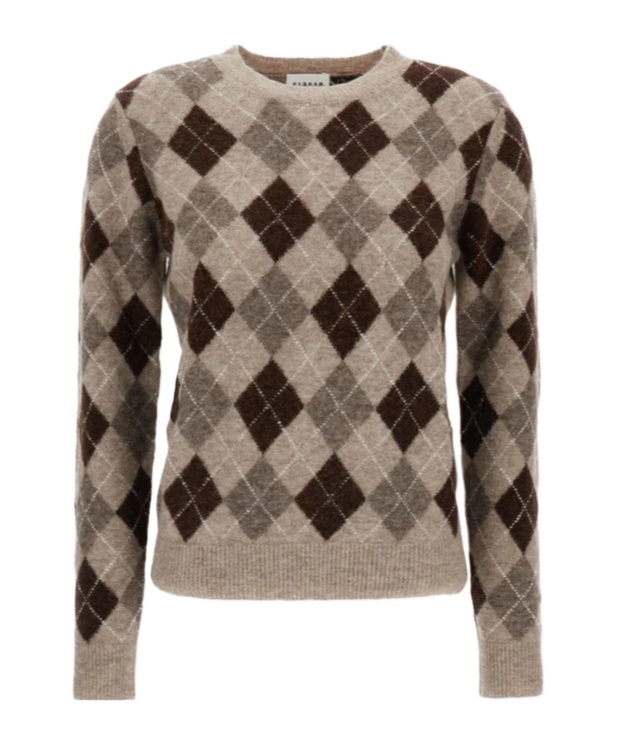 P.a.r.o.s.h Plaid-knit Sweater In Brown