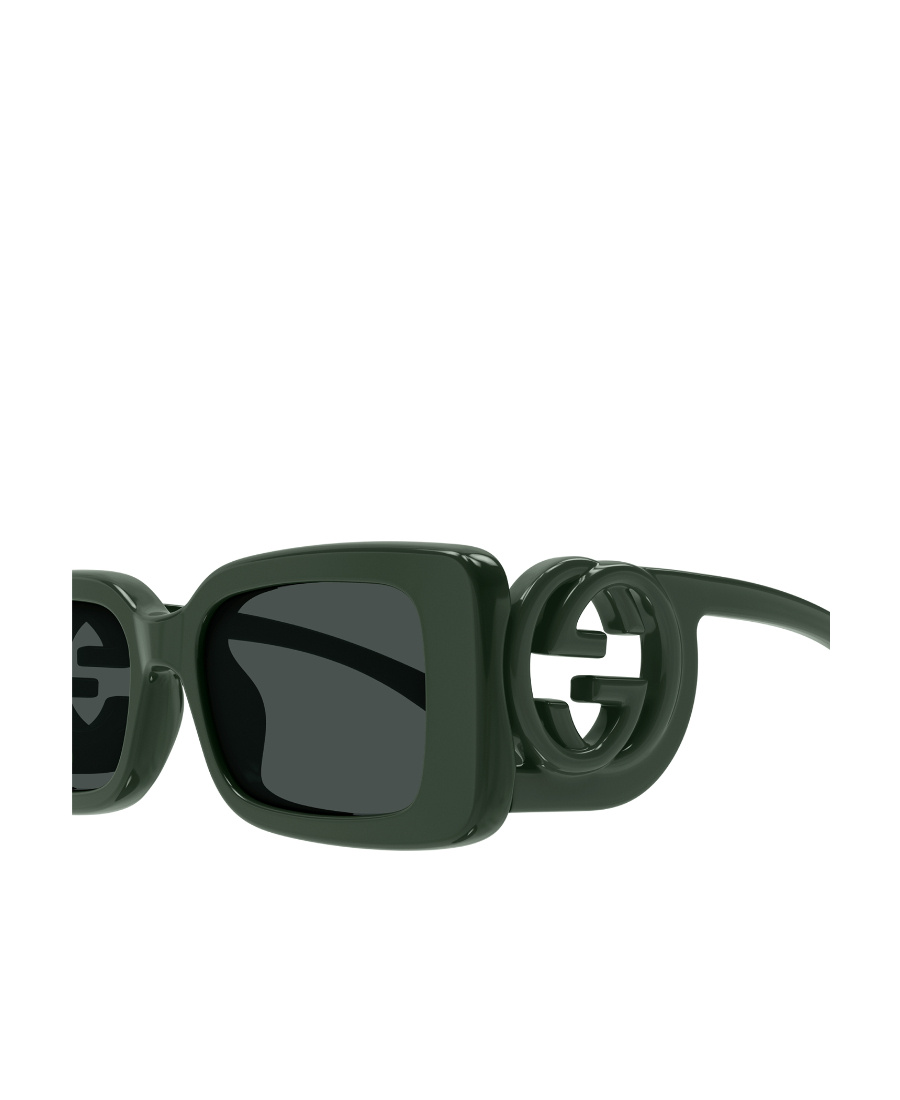 Gucci Chaise Lounge Rectangle-frame Sunglasses In Black