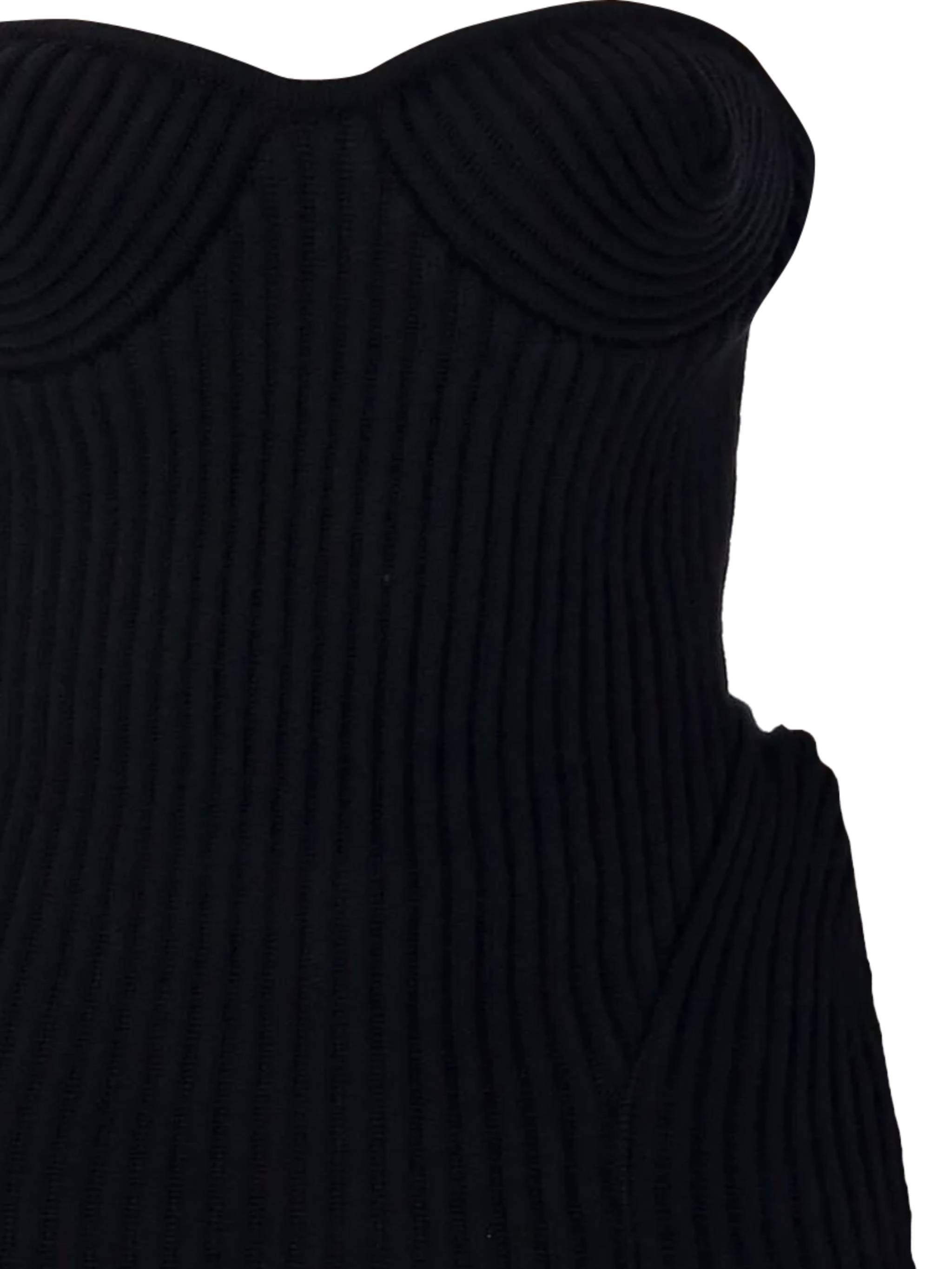 Jean Paul Gaultier Sleeveless Sweater In Black