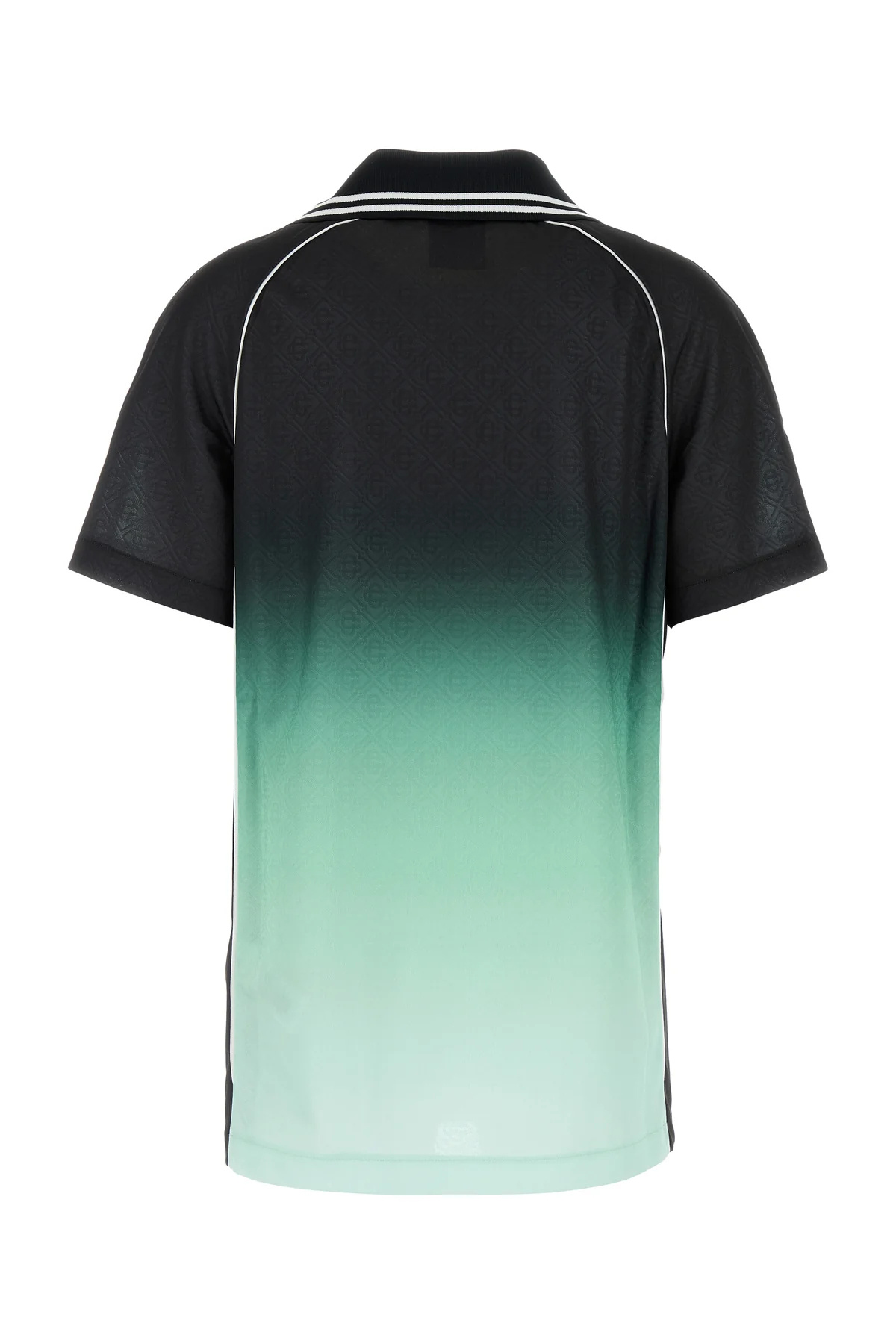 Casablanca Polo Collar Gradient Design Short Sleeves T-shirt In Green