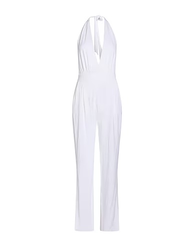Max Mara Minimalist Sleeveless Jumpsuit In White