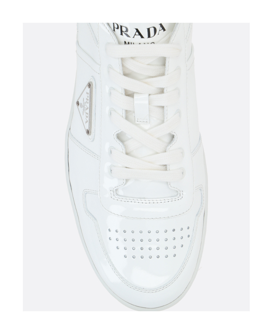 Prada Downtown Triangle-logo Sneakers In White