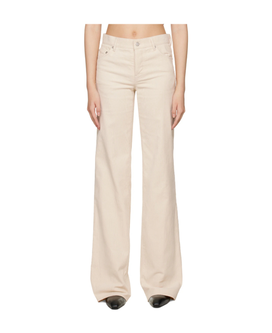 We11 Done Off-white Loose-fit Trousers In Nude